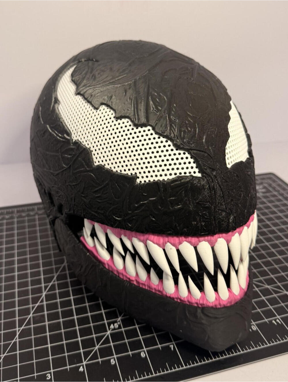 3D Printed Venom Full Face Mask Helmet Mesh Eyes Adult - Movable Jaw